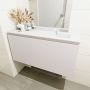 Mondiaz OLAN Toiletmeubel 100x30x40cm met 0 kraangaten 1 lades linen mat Wastafel Lex rechts Solid Surface Wit FK75342630 - Thumbnail 4