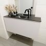 Mondiaz OLAN Toiletmeubel 100x30x40cm met 1 kraangaten 1 lades linen mat Wastafel Lex midden Solid Surface Zwart FK75342973 - Thumbnail 4