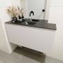 Mondiaz OLAN Toiletmeubel 100x30x40cm met 0 kraangaten 1 lades linen mat Wastafel Lex midden Solid Surface Zwart FK75342974 - Thumbnail 4