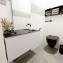 Mondiaz OLAN Toiletmeubel 100x30x40cm met 0 kraangaten 1 lades linen mat Wastafel Lex rechts Solid Surface Zwart FK75342978 - Thumbnail 5