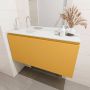 Mondiaz OLAN Toiletmeubel 100x30x40cm met 1 kraangaten 1 lades ocher mat Wastafel Lex links Solid Surface Wit FK75342569 - Thumbnail 4