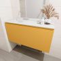 Mondiaz OLAN Toiletmeubel 100x30x40cm met 0 kraangaten 1 lades ocher mat Wastafel Lex links Solid Surface Wit FK75342570 - Thumbnail 4
