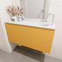 Mondiaz OLAN Toiletmeubel 100x30x40cm met 1 kraangaten 1 lades ocher mat Wastafel Lex rechts Solid Surface Wit FK75342571 - Thumbnail 4
