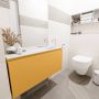 Mondiaz OLAN Toiletmeubel 100x30x40cm met 1 kraangaten 1 lades ocher mat Wastafel Lex rechts Solid Surface Wit FK75342571 - Thumbnail 5