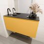 Mondiaz OLAN Toiletmeubel 100x30x40cm met 1 kraangaten 1 lades ocher mat Wastafel Lex links Solid Surface Zwart FK75342917 - Thumbnail 3