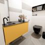Mondiaz OLAN Toiletmeubel 100x30x40cm met 1 kraangaten 1 lades ocher mat Wastafel Lex links Solid Surface Zwart FK75342917 - Thumbnail 4