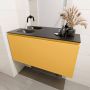 Mondiaz OLAN Toiletmeubel 100x30x40cm met 0 kraangaten 1 lades ocher mat Wastafel Lex links Solid Surface Zwart FK75342918 - Thumbnail 4