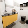 Mondiaz OLAN Toiletmeubel 100x30x40cm met 0 kraangaten 1 lades ocher mat Wastafel Lex links Solid Surface Zwart FK75342918 - Thumbnail 5