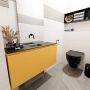 Mondiaz OLAN Toiletmeubel 100x30x40cm met 0 kraangaten 1 lades ocher mat Wastafel Lex midden Solid Surface Zwart FK75342916 - Thumbnail 4