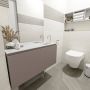 Mondiaz OLAN Toiletmeubel 100x30x40cm met 1 kraangaten 1 lades smoke mat Wastafel Lex rechts Solid Surface Wit FK75342513 - Thumbnail 5