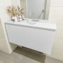 Mondiaz OLAN Toiletmeubel 100x30x40cm met 0 kraangaten 1 lades talc mat Wastafel Lex midden Solid Surface Wit FK75342423 - Thumbnail 4