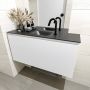 Mondiaz OLAN Toiletmeubel 100x30x40cm met 1 kraangaten 1 lades talc mat Wastafel Lex midden Solid Surface Zwart FK75342770 - Thumbnail 4