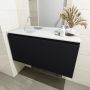 Mondiaz OLAN Toiletmeubel 100x30x40cm met 0 kraangaten 1 lades urban mat Wastafel Lex links Solid Surface Wit FK75342454 - Thumbnail 4