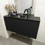 Mondiaz OLAN Toiletmeubel 100x30x40cm met 1 kraangaten 1 lades urban mat Wastafel Lex midden Solid Surface Zwart FK75342799 - Thumbnail 3