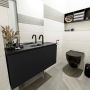 Mondiaz OLAN Toiletmeubel 100x30x40cm met 1 kraangaten 1 lades urban mat Wastafel Lex midden Solid Surface Zwart FK75342799 - Thumbnail 4