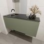 Mondiaz OLAN Toiletmeubel 120x30x40cm met 0 kraangaten 1 lades army mat Wastafel Lex links Solid Surface Zwart FK75342895 - Thumbnail 4
