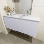 Mondiaz OLAN Toiletmeubel 120x30x40cm met 1 kraangaten 1 lades cale mat Wastafel Lex midden Solid Surface Wit FK75342660 - Thumbnail 4