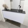 Mondiaz OLAN Toiletmeubel 120x30x40cm met 0 kraangaten 1 lades cale mat Wastafel Lex rechts Solid Surface Zwart FK75343013 - Thumbnail 3