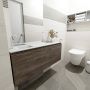 Mondiaz OLAN Toiletmeubel 120x30x40cm met 1 kraangaten 1 lades dark brown mat Wastafel Lex links Solid Surface Wit FK75342720 - Thumbnail 5