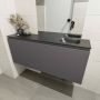 Mondiaz OLAN Toiletmeubel 120x30x40cm met 0 kraangaten 1 lades dark grey mat Wastafel Lex rechts Solid Surface Zwart FK75342839 - Thumbnail 4
