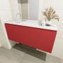 Mondiaz OLAN Toiletmeubel 120x30x40cm met 0 kraangaten 1 lades fire mat Wastafel Lex links Solid Surface Wit FK75342605 - Thumbnail 4