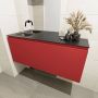 Mondiaz OLAN Toiletmeubel 120x30x40cm met 0 kraangaten 1 lades fire mat Wastafel Lex links Solid Surface Zwart FK75342953 - Thumbnail 4