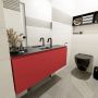 Mondiaz OLAN Toiletmeubel 120x30x40cm met 1 kraangaten 1 lades fire mat Wastafel Lex midden Solid Surface Zwart FK75342950 - Thumbnail 5