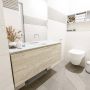 Mondiaz OLAN Toiletmeubel 120x30x40cm met 0 kraangaten 1 lades light brown grey mat Wastafel Lex midden Solid Surface Wit FK75342748 - Thumbnail 4