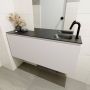 Mondiaz OLAN Toiletmeubel 120x30x40cm met 1 kraangaten 1 lades linen mat Wastafel Lex rechts Solid Surface Zwart FK75342983 - Thumbnail 4