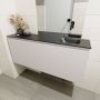 Mondiaz OLAN Toiletmeubel 120x30x40cm met 0 kraangaten 1 lades linen mat Wastafel Lex rechts Solid Surface Zwart FK75342984 - Thumbnail 4