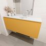 Mondiaz OLAN Toiletmeubel 120x30x40cm met 1 kraangaten 1 lades ocher mat Wastafel Lex midden Solid Surface Wit FK75342573 - Thumbnail 4