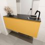 Mondiaz OLAN Toiletmeubel 120x30x40cm met 1 kraangaten 1 lades ocher mat Wastafel Lex rechts Solid Surface Zwart FK75342925 - Thumbnail 4