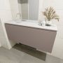 Mondiaz OLAN Toiletmeubel 120x30x40cm met 0 kraangaten 1 lades smoke mat Wastafel Lex links Solid Surface Wit FK75342518 - Thumbnail 4