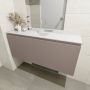 Mondiaz OLAN Toiletmeubel 120x30x40cm met 0 kraangaten 1 lades smoke mat Wastafel Lex midden Solid Surface Wit FK75342516 - Thumbnail 4