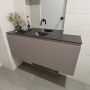 Mondiaz OLAN Toiletmeubel 120x30x40cm met 0 kraangaten 1 lades smoke mat Wastafel Lex midden Solid Surface Zwart FK75342864 - Thumbnail 4