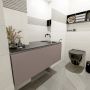 Mondiaz OLAN Toiletmeubel 120x30x40cm met 0 kraangaten 1 lades smoke mat Wastafel Lex rechts Solid Surface Zwart FK75342868 - Thumbnail 5