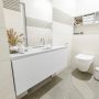 Mondiaz OLAN Toiletmeubel 120x30x40cm met 1 kraangaten 1 lades talc mat Wastafel Lex midden Solid Surface Wit FK75342428 - Thumbnail 4