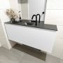 Mondiaz OLAN Toiletmeubel 120x30x40cm met 1 kraangaten 1 lades talc mat Wastafel Lex midden Solid Surface Zwart FK75342776 - Thumbnail 4