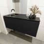 Mondiaz OLAN Toiletmeubel 120x30x40cm met 0 kraangaten 1 lades urban mat Wastafel Lex links Solid Surface Zwart FK75342808 - Thumbnail 3
