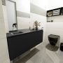 Mondiaz OLAN Toiletmeubel 120x30x40cm met 0 kraangaten 1 lades urban mat Wastafel Lex links Solid Surface Zwart FK75342808 - Thumbnail 4