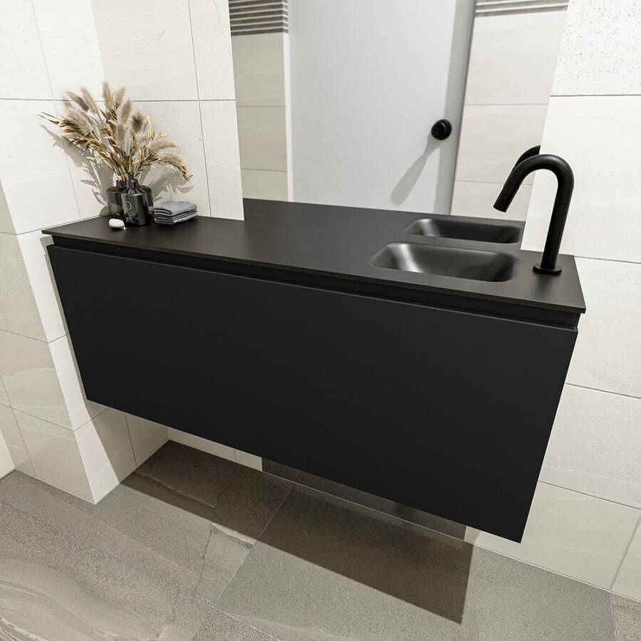 Mondiaz Olan fonteinmeubel 120cm Urban Lex wastafel Urban rechts met 1 kraangat