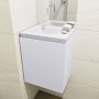 Mondiaz OLAN Toiletmeubel 40x30x40cm met 0 kraangaten 1 lades cale mat Wastafel Lex links Solid Surface Wit FK75342639 - Thumbnail 4
