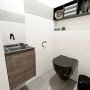 Mondiaz OLAN Toiletmeubel 40x30x40cm met 0 kraangaten 1 lades dark brown mat Wastafel Lex links Solid Surface Zwart FK75343045 - Thumbnail 4