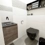 Mondiaz OLAN Toiletmeubel 40x30x40cm met 0 kraangaten 1 lades dark brown mat Wastafel Lex midden Solid Surface Zwart FK75343043 - Thumbnail 5