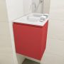 Mondiaz OLAN Toiletmeubel 40x30x40cm met 0 kraangaten 1 lades fire mat Wastafel Lex links Solid Surface Wit FK75342581 - Thumbnail 4