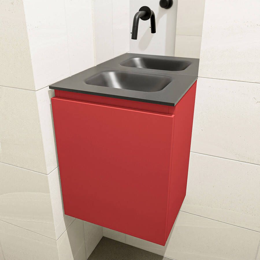 Mondiaz Olan fonteinmeubel 40cm Fire Lex wastafel Urban midden zonder kraangat