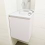 Mondiaz OLAN Toiletmeubel 40x30x40cm met 0 kraangaten 1 lades linen mat Wastafel Lex links Solid Surface Wit FK75342610 - Thumbnail 3