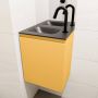 Mondiaz OLAN Toiletmeubel 40x30x40cm met 1 kraangaten 1 lades ocher mat Wastafel Lex links Solid Surface Zwart FK75342899 - Thumbnail 4