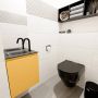 Mondiaz OLAN Toiletmeubel 40x30x40cm met 1 kraangaten 1 lades ocher mat Wastafel Lex links Solid Surface Zwart FK75342899 - Thumbnail 5