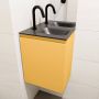 Mondiaz OLAN Toiletmeubel 40x30x40cm met 1 kraangaten 1 lades ocher mat Wastafel Lex rechts Solid Surface Zwart FK75342901 - Thumbnail 4